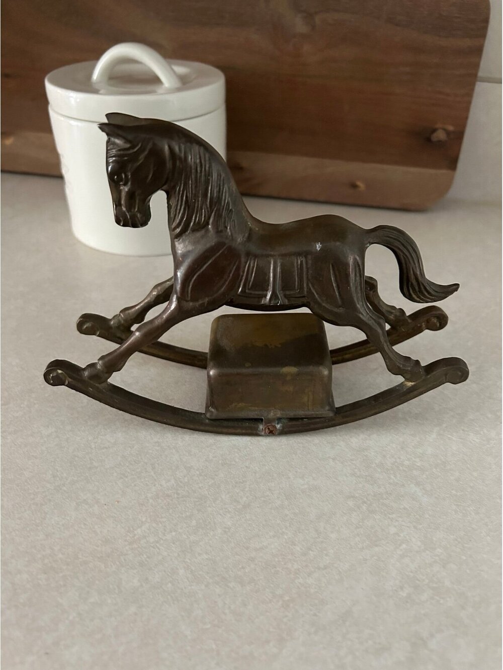 Vintage brass horse